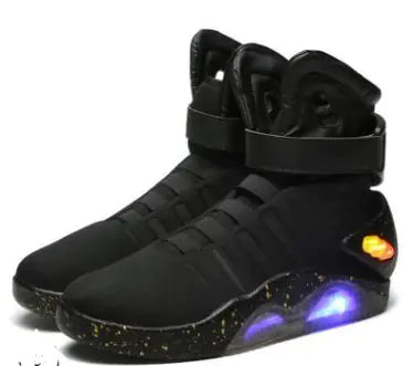 zapatillas altas con luces LED
