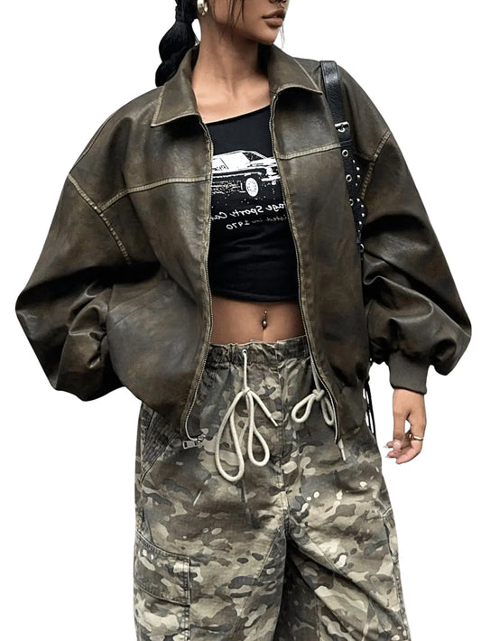 chaqueta cuero para mujer