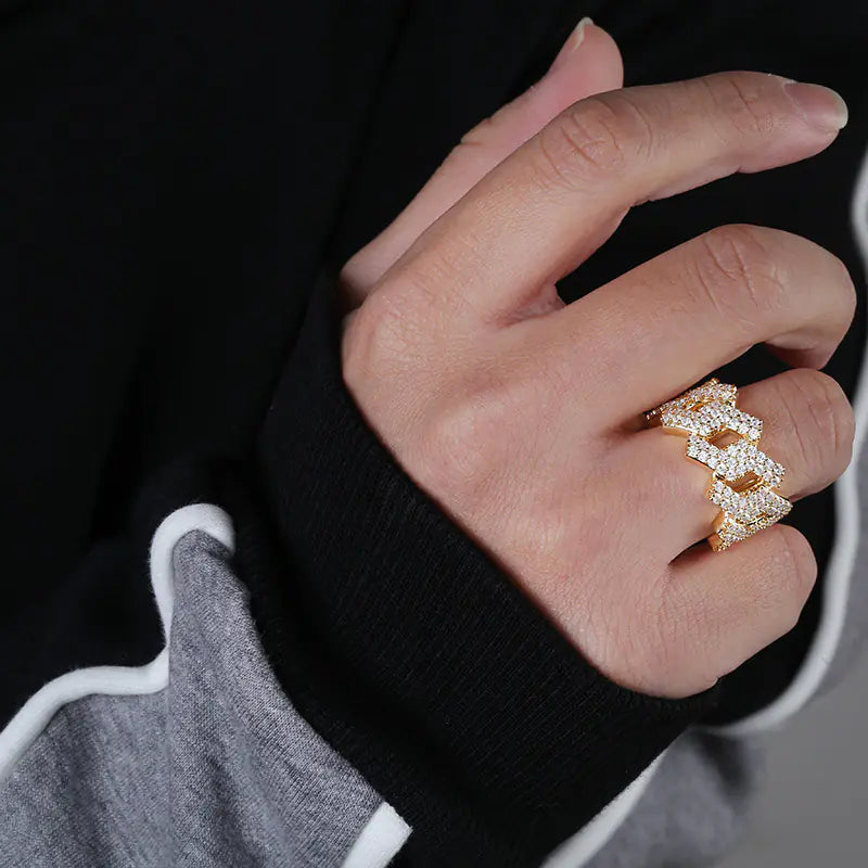 anillo de hombre de Hip-Hop