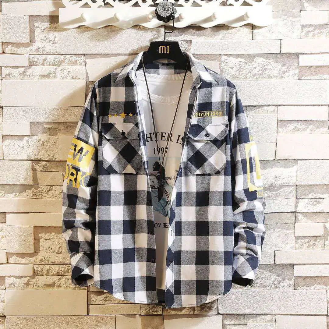 camisa de cuadro para hombre