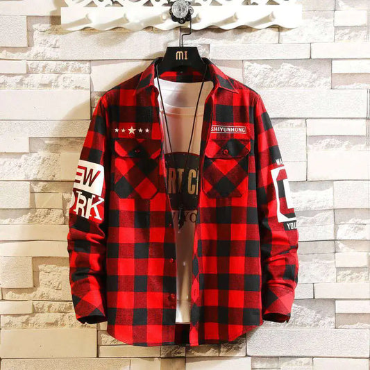 camisa de cuadro para hombre