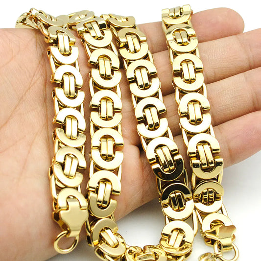 conjuto de collar de acero para hombre