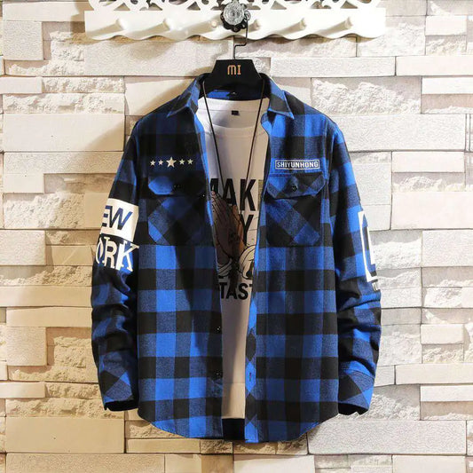 camisa de cuadro para hombre