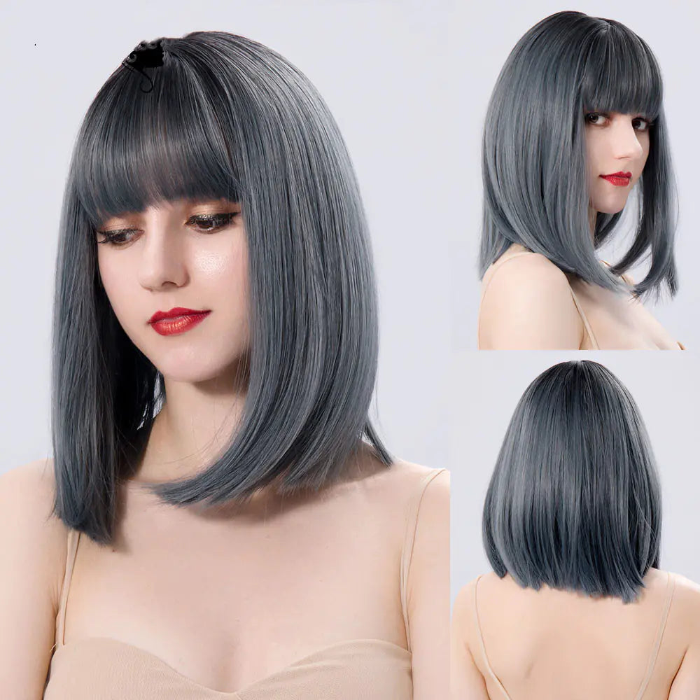 Fashionable Women's Mid-length Straight Wig